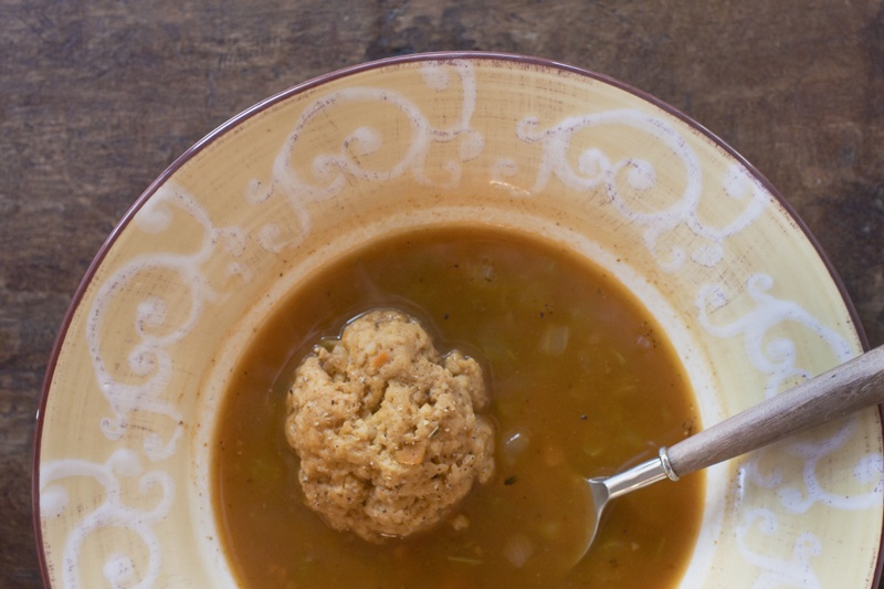 Onion-barley matzoh ball soup photo by Jackie Alpers
