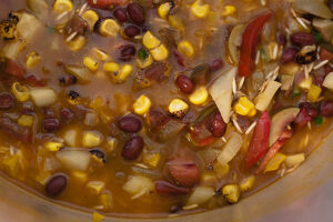 Recipe for a hearty, spicy Sonoran style Mexican Rice with Chayote and Black Beans. Recipe and food photography by Jackie Alpers for Sonoran Cooking.