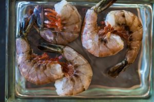 raw shrimp with shells