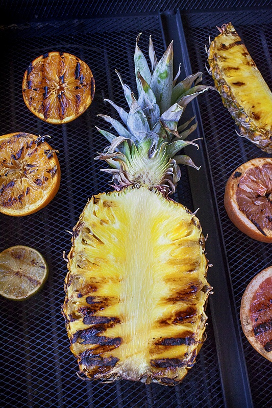 grilled pineapple and other fruit