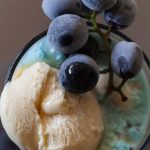 Ice cream soda made with a Seagram's wine cooler and muddled grapes