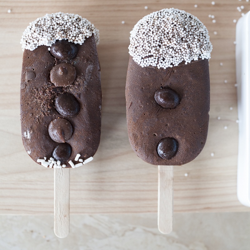chocolate and coffee pudding pops
