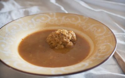 Onion-Barley Matzo Ball Soup