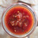Sonoran Style red Chiltepin salsa. Recipe and food photography by Taste of Tucson cookbook author Jackie Alpers.
