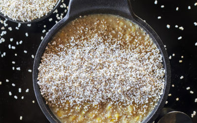 Creamed Corn Chowder with Popped Amaranth