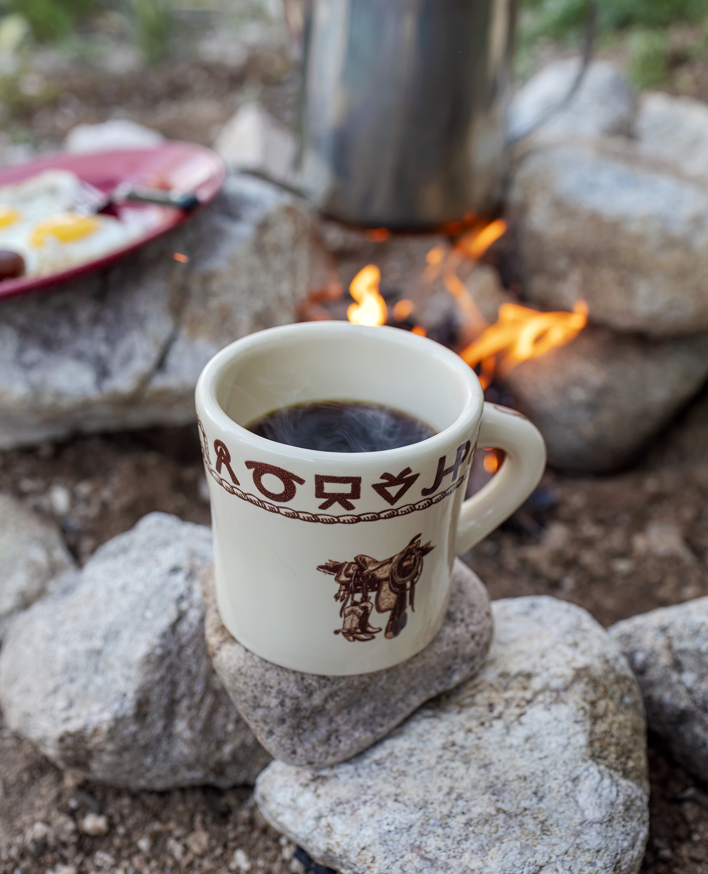Recipe for a pot of cowboy coffee brewed with a secret ingredient from cookbook author Jackie Alpers.