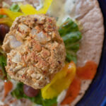 baked falafel pita sandwich
