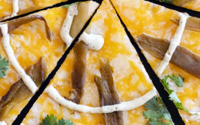 Arizona Cheese Crisp with Green Chile Ranch Salsa