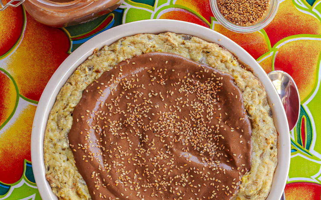 Green Chile Tamale Pie with Molé Cómodo