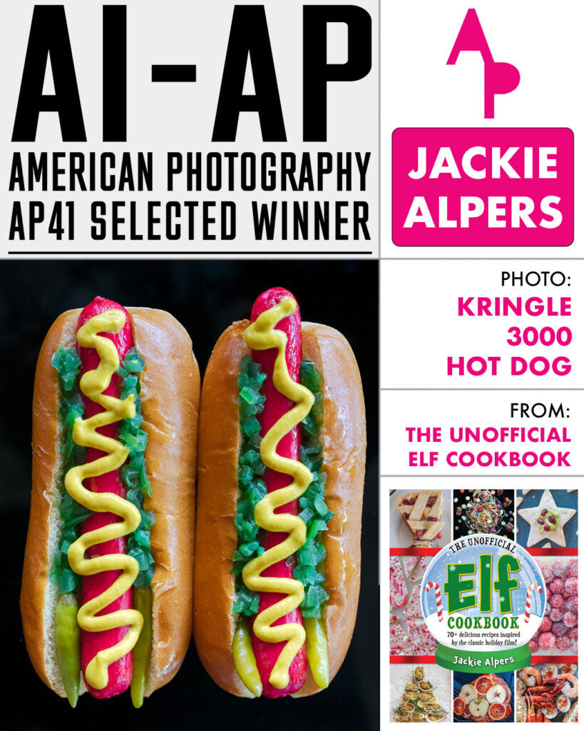Food photography by Alpers of loaded hot dogs is an American Photography 41 winner.