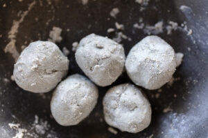 How to make blue corn tortillas step 3: recipe and food photography by Sonoran cookbook author Jackie Alpers.