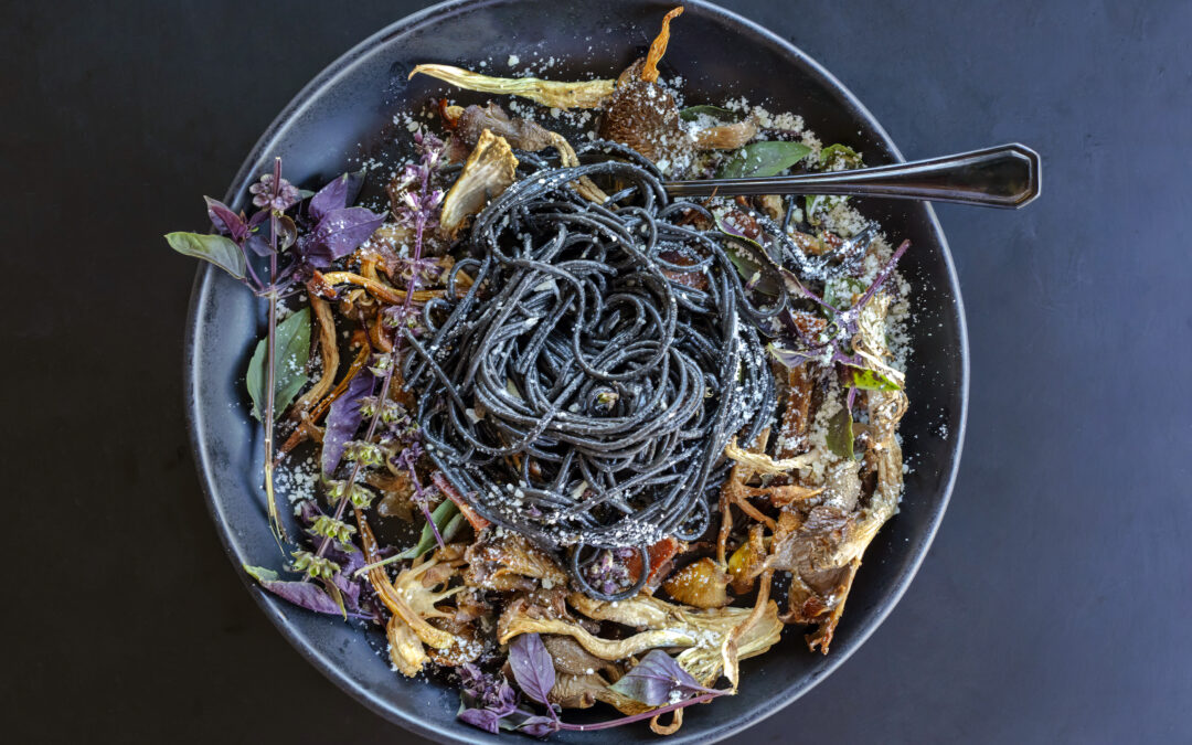 Carbonara with Fungi Inspired by Wednesday