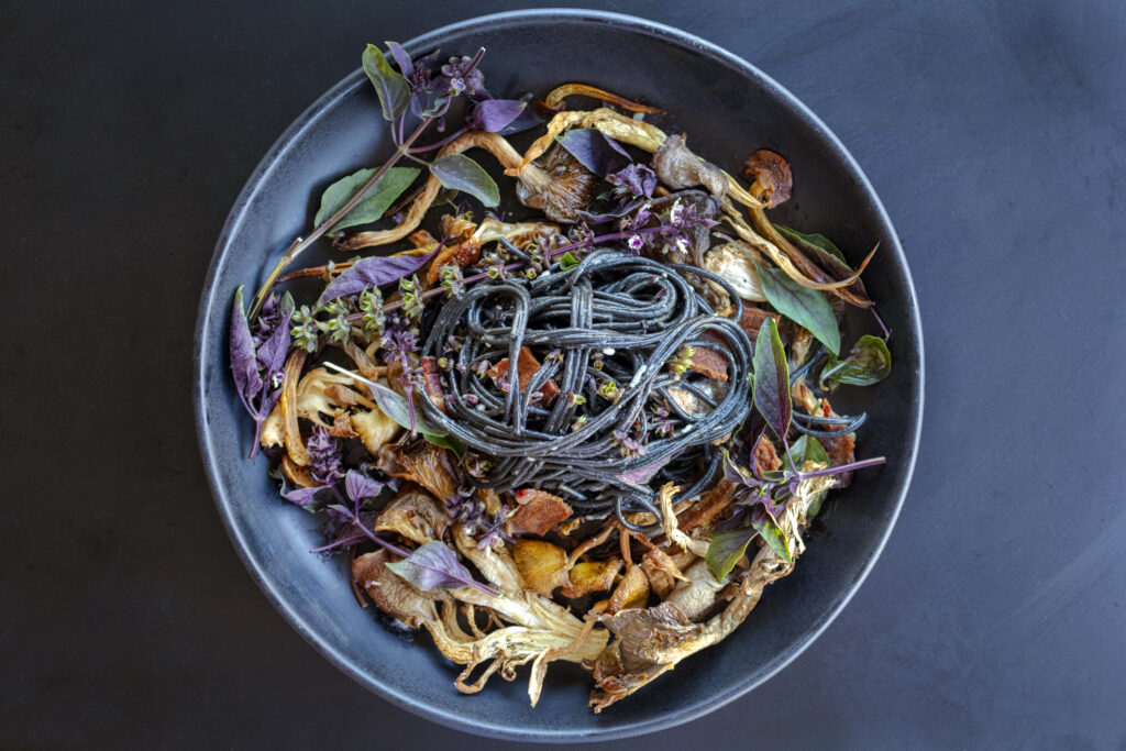 Inspired by Tim Burton's modern gothic visuals in the television show Wednesday