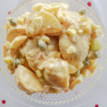 spicy deviled egg potato salad recipe gets a Southwestern twist with chipotle chiles, capers, and a creamy mustard-mayo dressing.