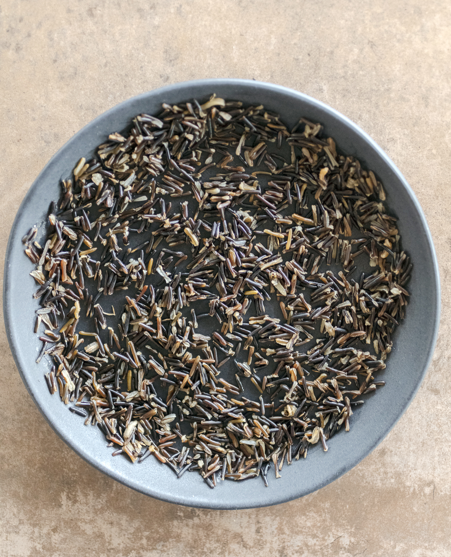 cooked black wild rice recipe and photo by Jackie Alpers
